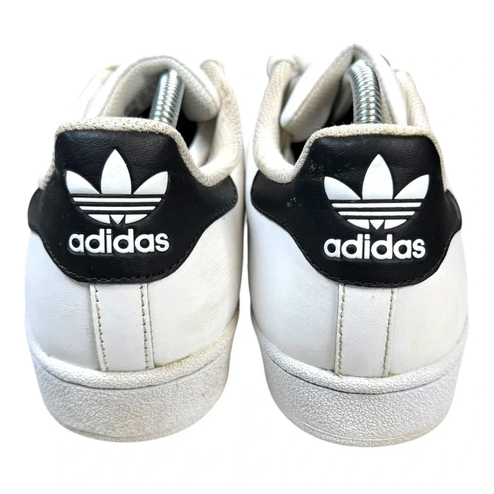 Adidas Superstar Men 8.5 White Black Leather Shell Toe Sneakers C77124
